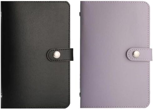 2Pcs 100 Envelopes Money Saving Challenge,Mini Money Saving Binder,Budget Binder with Cash envelopes, Savings Challenge Binder- Savings Challenges Book to Plan and Save $5,050(Black + Purple) in Saudi Arabia