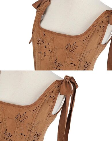 CR ROLECOS Women's Renaissance Corset Top Vintage Lace Up Floral Overbust Bustier Bodice in Saudi Arabia