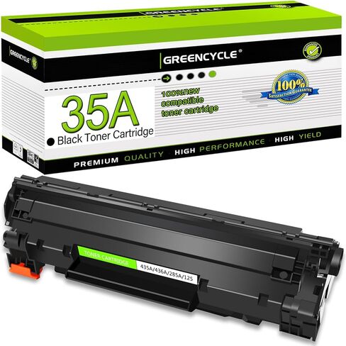 greencycle 1 Pack Compatible CB435A 35A Black Toner Cartridge Replacement for HP Laserjet P1005 P1006 P1007 P1008 P1009 Printer in Saudi Arabia