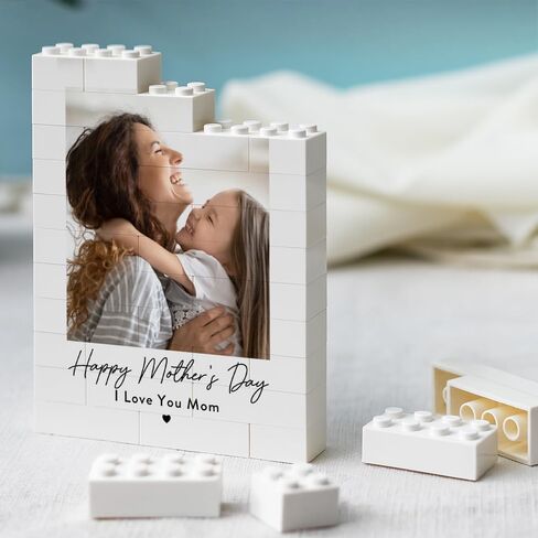 Custom Heart Building Brick Photo Block, Personalized Picture Puzzle for Couples, Family, or Friends, Unique Valentine’s Day, Anniversary, DIY Heart Shaped Brick Portrait Decor in Saudi Arabia