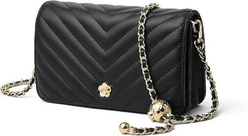 DORIS&JACKY Quilted Leather Crossbody Bags for Women, Small Shoulder Flap Purse With Adjustable Chain Strap in Saudi Arabia