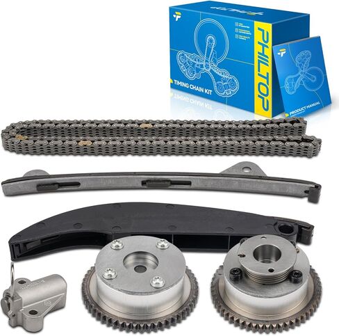مجموعة سلسلة التوقيت PHILTOP متوافقة مع Ford Expedition 2005-2011 5.4L، F-150 2004-2009 5.4L، F-250 Super Duty 2005-2010 5.4L، F-350 Super Duty 2005-2008 5.4L، F-350 Super Duty 2009، OE# 3R2Z6A257DA in Kuwait