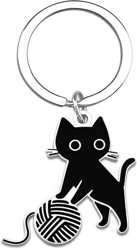 Cute Cat Keychain Halloween Christmas Gifts Stocking Stuffers for Women Adults Teens Boys Girls Cat Lover Gift Ideas in Saudi Arabia
