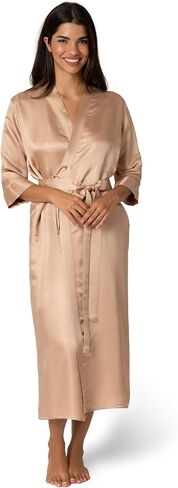 رداء تارا سارتوريا الحريري الفاخر للنساء، 27 أم، كامل الطول، قابل للغسل، XS-4XL، Oprah Daily 2025 in Kuwait