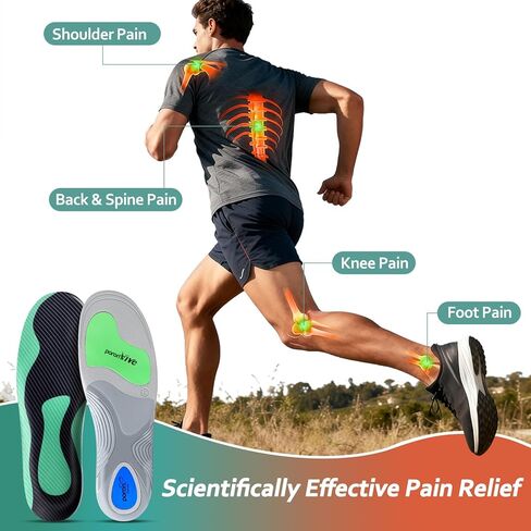Orthotic Insoles with Full TPU Arch Support, Velvet Top & Dual Poron Cushioning for All-Day Comfort, 275mm in Saudi Arabia