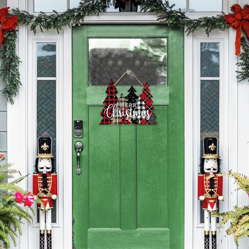 Christmas Red Square Peppermint Candy Front Door Sign, Xmas Glitter White Wrapper Wood Hanger Outdoor Outside Porch Home Decor, Winter Holiday Wooden Wreath Indoor Wall Hanging Decoration in Saudi Arabia