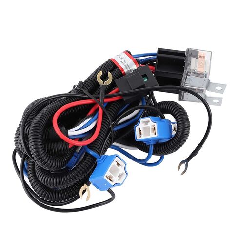 H4 Headlight Relay Wiring Harness Premium Copper ABS Material High Brightness Upgrade Kit for Car Headlights 4 Lights Included (24V) in Saudi Arabia