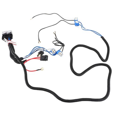 H4 Headlight Relay Wiring Harness Premium Copper ABS Material High Brightness Upgrade Kit for Car Headlights 4 Lights Included (24V) in Saudi Arabia
