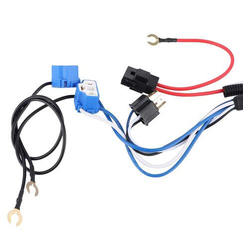 H4 Headlight Relay Wiring Harness Premium Copper ABS Material High Brightness Upgrade Kit for Car Headlights 4 Lights Included (24V) in Saudi Arabia