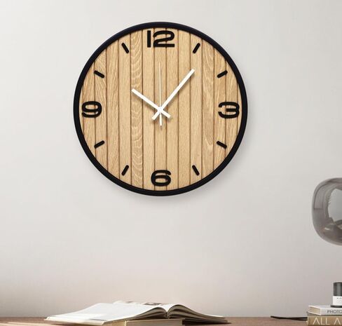34x19 Inch Large Wall Clock Battery Operated Silent Non-Ticking, Modern Decorative Clocks for Home, Living Room, Kitchen, Bedroom, Office - Unique Abstract Design Timepiece in Saudi Arabia