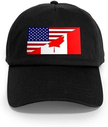 CafePress Canadian American Flag Cap Adjustable Baseball Cap in Saudi Arabia