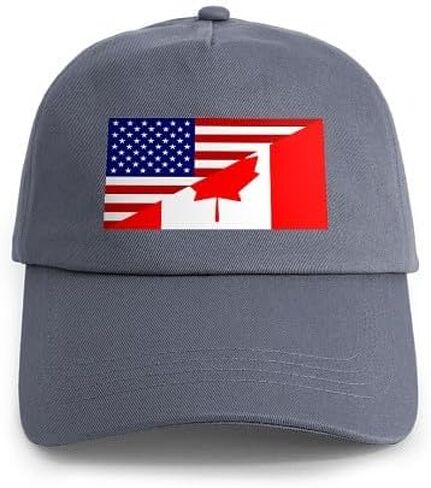 CafePress Canadian American Flag Cap Adjustable Baseball Cap in Kuwait