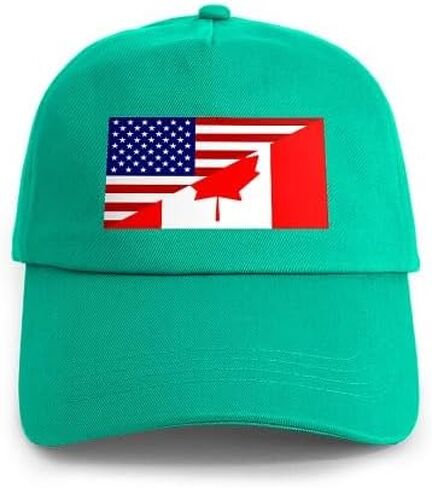 CafePress Canadian American Flag Cap Adjustable Baseball Cap in Kuwait