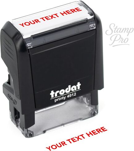 Stamp Pro Self Inking Stamp Custom Stamp - اسم شخصي أو ختم نص للمنزل والمدرسة والحرف اليدوية واستخدام الأعمال - اختر الحجم ونمط الخط ولون الحبر (صغير، 9/16 بوصة × 1 1/2 بوصة منطقة الانطباع) in Kuwait