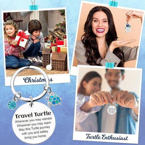 Sea Turtle Gifts Keychain - Inspirational Keyring with Charm for Women, Travel Turtle Lovers New Year Birthday Gift in Saudi Arabia