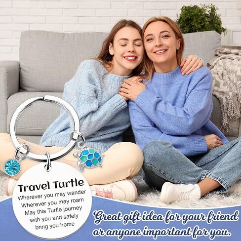 Sea Turtle Gifts Keychain - Inspirational Keyring with Charm for Women, Travel Turtle Lovers New Year Birthday Gift in Saudi Arabia