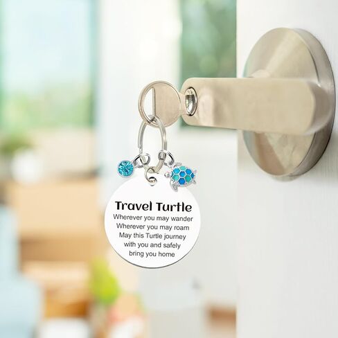 Sea Turtle Gifts Keychain - Inspirational Keyring with Charm for Women, Travel Turtle Lovers New Year Birthday Gift in Saudi Arabia