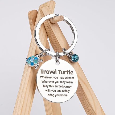 Sea Turtle Gifts Keychain - Inspirational Keyring with Charm for Women, Travel Turtle Lovers New Year Birthday Gift in Saudi Arabia