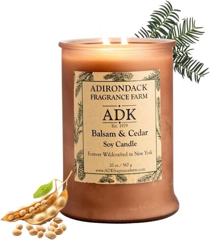 ADK Balsam & Cedar Scented Candle, 4.5 Oz Aromatherapy Candle, Proudly Poured in The USA, Natural Wax for Relaxation and Home Décor, for Gift, Kitchen, and Living Spaces in Saudi Arabia