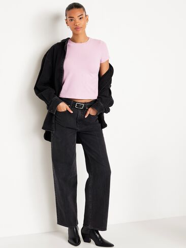 تي شيرت Old Navy Bestee قصير - بريق سائل in Kuwait