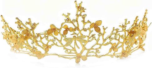 تاج تاج ذهبي من Yean، تاج الملكة الجنية، غطاء رأس الآلهة اليونانية للنساء in Kuwait