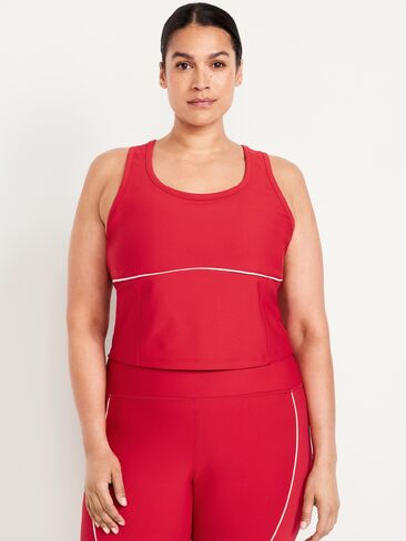 Old Navy PowerSoft Racerback Cropped Shell Tank - Sanguine in Saudi Arabia
