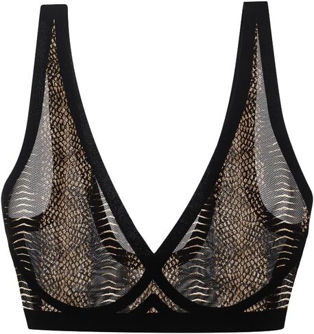 EBY Seamless Sheer Bralette: Champagne, Bras for Women, Size -L in Saudi Arabia