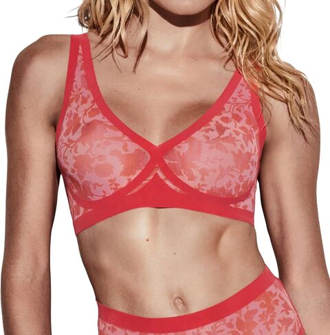 EBY Seamless Sheer Bralette: Champagne, Bras for Women, Size -L in Saudi Arabia
