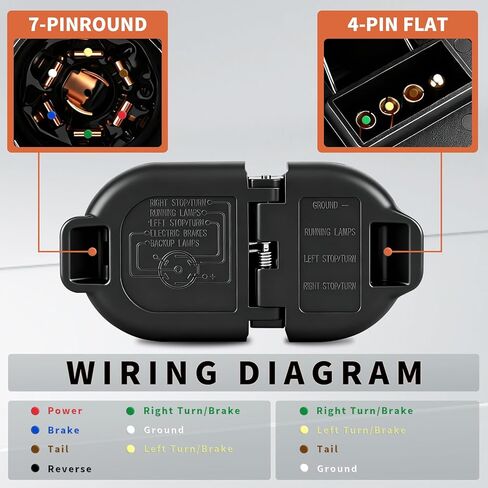 7 Blade and 4 Flat Connector, Towing Solutions 40974 Trailer Plug-in Simple Wiring Kit in Saudi Arabia