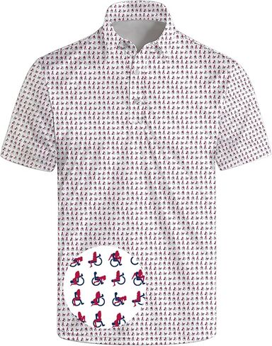 قمصان بولو جولف مضحكة للرجال مطبوعة بأكمام قصيرة، قمصان جولف سريعة الجفاف بياقة عالية الأداء، هدايا للرجال in Kuwait