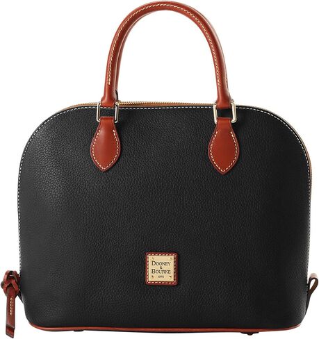 Dooney & Bourke Women's Domed Satchel in Pebble Grain Leather, Large Handbag with Adjustable & Detachable Shoulder Strap in Saudi Arabia
