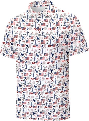 Quick-Dry Mens Shirts Mens Polo Shirts Short Sleeve Golf Polo Shirts Funny Golf Shirts for Men in Saudi Arabia