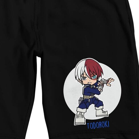 شورت بيجامة نوم أسود للرجال من Bioworld My Hero Academia Chibi Todoroki in Saudi Arabia