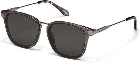 QUAY - Men's Sunglasses, Oversized Rounded Shades, UV Protected Lenses (Weekender, Matte Black/Black Polarized) in Saudi Arabia