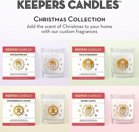 Vanilla Delight Scented Candle Jar by Keepers Candles - 40 Hour Burn, 7oz Soy Wax, 10oz Reusable Glass - Floral Collection - Gift Box - Decorative Design - Aromatherapy in Saudi Arabia