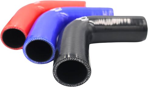 1.5" (38mm) Silicone High Performance 4-Ply 90 Degree Elbow Transition Coupler for Turbo/Intercooler/Intake Piping, Length 4 inch, Thickness 5.5mm (Red) in Kuwait