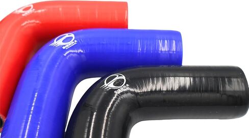 1.5" (38mm) Silicone High Performance 4-Ply 90 Degree Elbow Transition Coupler for Turbo/Intercooler/Intake Piping, Length 4 inch, Thickness 5.5mm (Red) in Kuwait