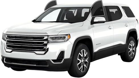 طبقة تظليل النوافذ مسبقة القطع من AUTOTEK، جميع جوانب السيارات، حماية من أشعة الشمس، حماية الخصوصية، زجاج مضاد للكسر، طبقة من طبقتين، أي مجموعة تظليل ملونة لسيارة GMC Acadia 2017-2023 in Saudi Arabia