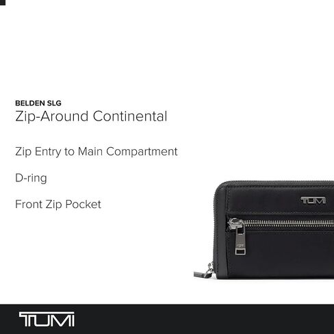 Tumi Zip Around Continental, Black/Gunmetal, One Size in Saudi Arabia