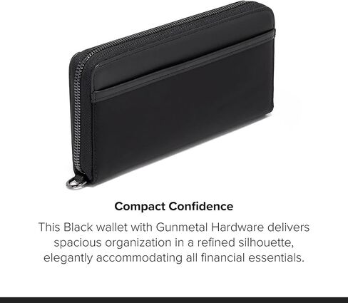 Tumi Zip Around Continental, Black/Gunmetal, One Size in Saudi Arabia