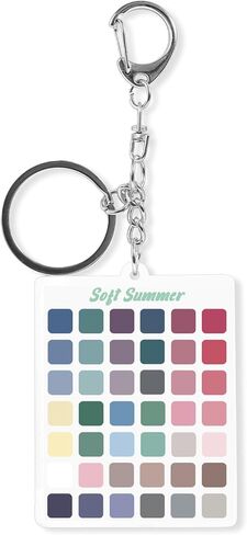 Seasons Color Analysis Swatch Keychain Portable Seasonal Palette for Personal Styling Guide, Clear Acrylic Keyring in Saudi Arabia