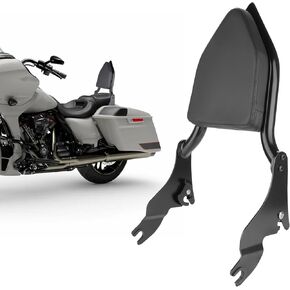 مسند ظهر سيسي بار قابل للفصل مقاس 25 بوصة لجولة Harley Davidson Touring، مسند ظهر للركاب من الفولاذ شديد التحمل من الكروم متوافق مع Street Glide/Road Glide/Road King/Electra Glide 2009-2024 in Kuwait