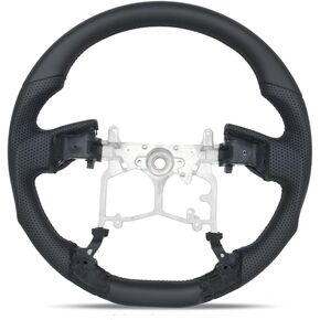 Piano Black Steering Wheel for Toyota Tundra 2014-2021, Tacoma 2012-2023, 4Runner 2010-2024, Sequoia 2014-2022, OEM Style Round Shape, Glossy Black & Smooth Leather Grip in Kuwait