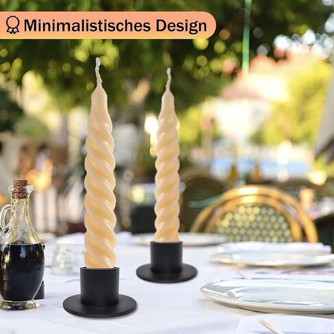 2 Pcs Gold Iron Candle Holder with 2 Pcs Double Sided Tape for Dinning, Taper Candles, Wedding and Party Decoration (Gold) in Saudi Arabia