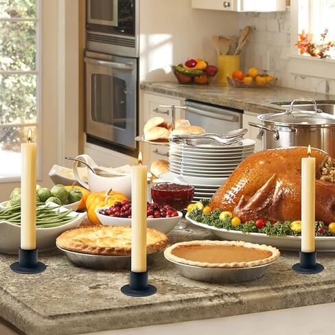 2 Pcs Gold Iron Candle Holder with 2 Pcs Double Sided Tape for Dinning, Taper Candles, Wedding and Party Decoration (Gold) in Saudi Arabia