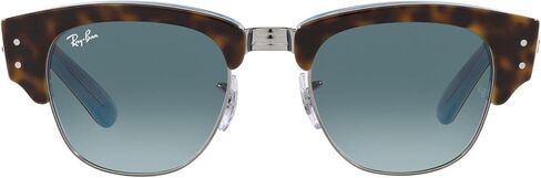 نظارة شمسية Ray-Ban MEGA CLUBMASTER RB0316S HAVANA ON BLU على إطار معدني مع عدسة رمادية متدرجة زرقاء in Kuwait