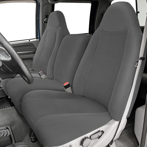 غطاء المقعد الأمامي متوافق مع 1999-2007 Ford F250-F550، غطاء مقعد أمامي مقسم 40/20/40، نسيج النيوبرين مع مساند رأس مصبوبة مدببة ووحدة تحكم مفتوحة، بدون كتف على مسند الظهر in Kuwait