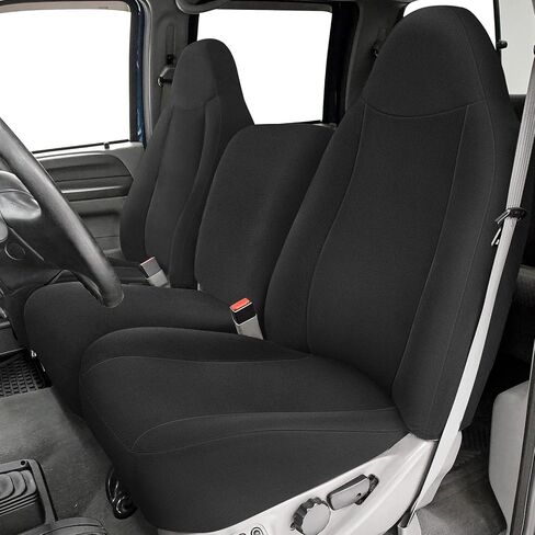 غطاء المقعد الأمامي متوافق مع 1999-2007 Ford F250-F550، غطاء مقعد أمامي مقسم 40/20/40، نسيج النيوبرين مع مساند رأس مصبوبة مدببة ووحدة تحكم مفتوحة، بدون كتف على مسند الظهر in Kuwait