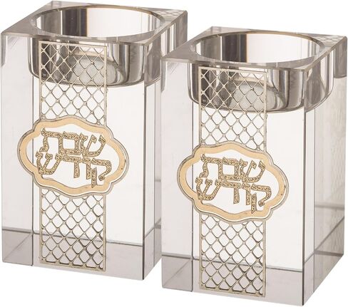 Elegant Crystal Candlesticks 15 cm in Saudi Arabia