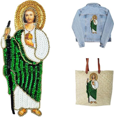 Nino dios Sequin Applique Patch It can be Sewed/glued on Cap and Gowns, Jackets, Bags or Any Other Fabric - niño dios Sequin Patch - god Kid Embellishment Patches in Saudi Arabia